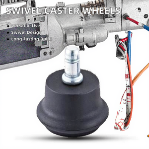 Schwarze Nylon-Schwenks chaft rollen mit Brems rollen gleitern für verbesserte Mobilität für verschiedene Anwendungen - Product Image 2