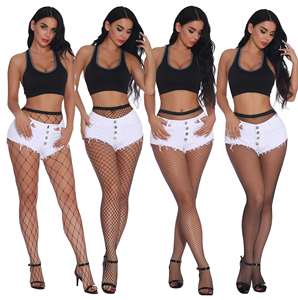 Vente chaude femmes longues Sexy bas résille résille Leggings collants maille bas Lingerie peau cuisse haute bas - Product Image 6