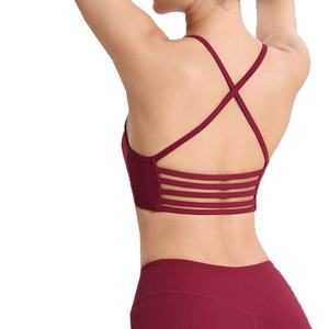 เสื้อครอปออกกำลังกายสำหรับผู้หญิง แบบไร้ตะเข็บ เป็นมิตรกับสิ่งแวดล้อม ระบายอากาศได้ดี ไม่มีสายด้านหลัง เหมาะสำหรับวิ่งและเล่นกีฬา - Product Image 2