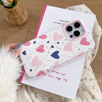 Lychee Grain cuir mignon Design dessin animé couverture de téléphone pour iPhone 16 Pro Max 15 14 13 fille protection antichoc étui de téléphone portable