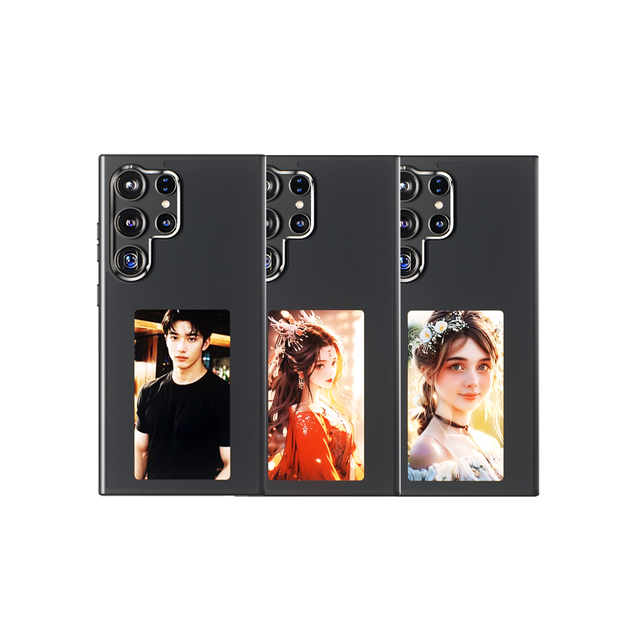 For Samsung for Galaxy S24 S22 Ultra Luxury Designer Smart E Ink 4 Colors Display Screen NFC Phone Case Cover DIY Mobile Phone C