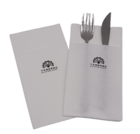 Tissu de serviette en papier Airlaid 50gsm 55gsm tissu de poche en papier blanc pour hôtel