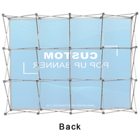 Vente flash : toile de fond pop-up, toile de fond noire, bannière pour salon professionnel, personnalisable, portable, support de 10 pieds, affichage publicitaire, mur d'exposition pour événement