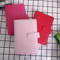 Best-seller : Portefeuilles classeurs A6 économiques en cuir PU classique uni, personnalisables en 20 couleurs, avec 6 anneaux argentés pour planificateur à feuilles mobiles