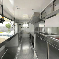 Remorque de cuisine mobile sur mesure en fibre de verre et aluminium, 4 m (13,12 pi), chariot de rue carré pour la vente de bonbons et snacks, certifié ISO9001, résistant à la rouille