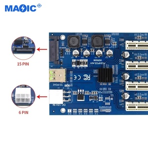 Altri accessori per <span class=keywords><strong>Computer</strong></span> M2 pci-e da 1X a 4 porte Express 1X slot Riser Card 3.0 Extender scheda adattatore scheda di espansione PCIE - Product Image 5