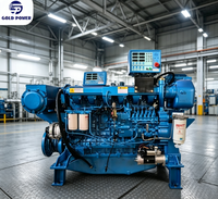 Moteur diesel GOLD POWER 295KW 4 temps refroidi par eau, démarrage électrique, boîte de vitesses, norme d'émission Euro 2, moteur marin pour bateau 11.596L
