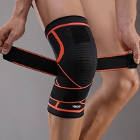 Genouillères de soutien élastiques en nylon VBOSI pour le dropshipping – Genouillère de compression réglable en tricot pour le sport