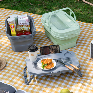 Nueva Caja de Almacenamiento Plegable Rectangular de Gran Capacidad de PP - Cesta de Picnic Duradera, Ecológica y Portátil, Multifuncional para Exteriores - Product Image 1