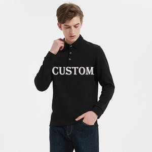 Polo Casual da uomo Oversize in cotone autunnale a maniche lunghe CT44 OEM personalizzata invernale nuova - Product Image 1