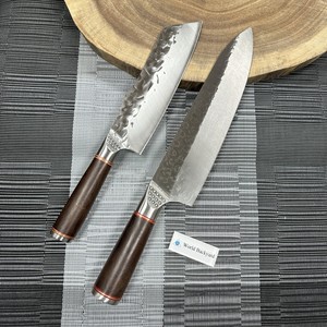 Coltello da <span class=keywords><strong>cucina</strong></span> forgiato a mano Kiritsuke Guyto Pro coltello da <span class=keywords><strong>cucina</strong></span> con custodia in pelle 6.7 "8.2" "nero opaco per affettare la carne - Product Image 4