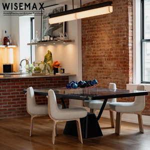 WISEMAX FURNITURE, silla de tocador de dormitorio de diseño francés, marco de madera maciza, silla de comedor de lana de cordero suave blanca Crema para <span class=keywords><strong>restaurante</strong></span> - Product Image 2