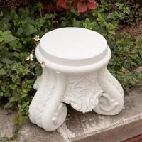 Support de pot de plante en résine, grande base irrégulière sculptée, décoration artistique, décoration architecturale de jardin, tendance
