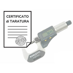 Certificado de calibración ACCREDIA para micrómetros externos digitales 100-500mm - Product Image 1