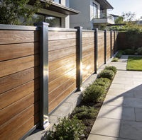 Panneaux de clôture WPC co-extrudés de qualité supérieure, système de clôture composite anti-UV pour jardin, cour arrière, villa, installation facile