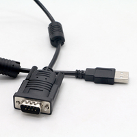 Alta Compatible FTDI Chip FT232RL USB 2,0 macho a RS232 DB9 PIN macho Serial Null Modem Cable Convertidor para PLC controlador