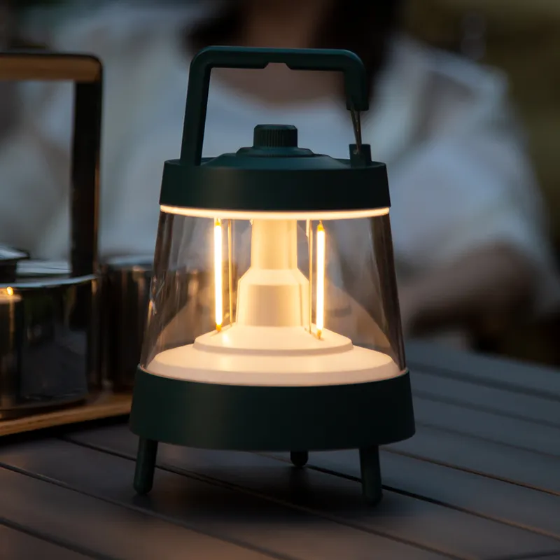 2022 Hot Selling Outdoor ABS Rechargeable Retro Camping Lamp, USB Rechargeable led Vintage Camping Lantern With Power Bank