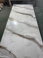Panneau mural en PVC ignifuge en marbre, panneau mural imperméable pour la décoration intérieure, résistant à l'humidité