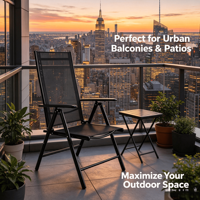 Chaise de jardin pliante en métal confortable, imperméable, écologique, pour salle à manger, loisirs, meubles d'extérieur pour salon, plage, jardin