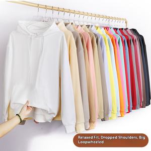 Sudadera con Capucha para Hombre y Mujer, Otoño, 380g, Felpa Gruesa, Tirantes en los Hombros, Color Sólido, 100% Algodón, Corte Holgado, Antiencogimiento - Product Image 2