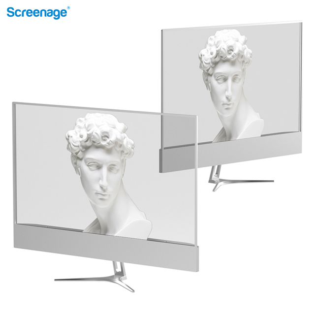 55 Inch Indoor Capacitive Touch Transparent OLED Digital Signage Advertising Text Support for Retail Shopping Malls 1 Year