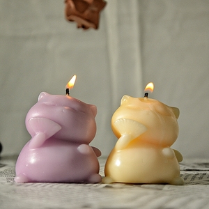 Bán buôn dễ thương phim hoạt hình mèo hình dạng nến chất lượng tốt nhà thương mại trang trí cho ngày sinh nhật Hàng Mã sử dụng nhà Máy Giá - Product Image 2