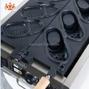 Giá rẻ mới bằng thép không gỉ giày hình Waffle maker với 3D lỗ Thiết kế trẻ em của DIY vui Giày mô hình bánh Baker - Product Image 2