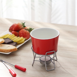 Restaurant Maison Ustensiles De Cuisine <span class=keywords><strong>Fromage</strong></span> <span class=keywords><strong>Suisse</strong></span> Chocolat Fondant Hotpot Mini Pots À <span class=keywords><strong>Fondue</strong></span> En Céramique Avec Fourchette - Product Image 6