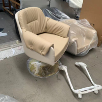 Chaise de coiffure moderne pour salon de coiffure, chaise de barbier hydraulique réglable avec repose-pieds, chaise pivotante pour la coupe de cheveux pour salon de beauté