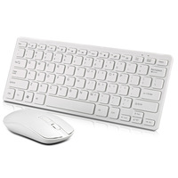 MQ Wireless 2.4G LED Backlit Mini Keyboard dan Mouse Combo 1600 DPI Desain Ergonomis untuk PC Laptop