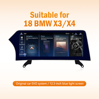 Pantalla de Navegación para Automóvil de 12.3'' con Diseño HD Blade, Compatible con BMW X3/X4 2018 Sistema EVO, Bluetooth, Funciones Originales del Automóvil
