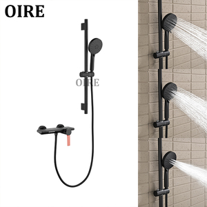 Oire <span class=keywords><strong>Mitigeur</strong></span> de douche mural en laiton à 2 fonctions Robinet à main poli à 3 modes avec douchette pour salles de bains et villas - Product Image 5