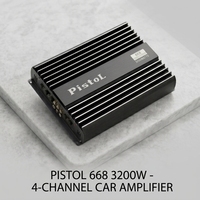 Amplificateur de voiture 4 canaux classe AB 70W x 4 RMS 3200W max 12V stéréo pour système audio de voiture, haut-parleur, caisson de basses C668