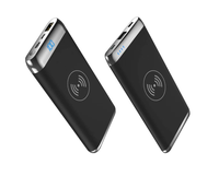 Batterie externe personnalisée Cadeaux d'affaires Logo lumineux Chargeur sans fil rapide 10000mAh avec affichage numérique Chargeur sans fil