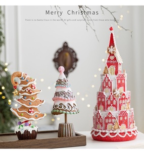 Cross-border <b>Christmas</b> <b>Gingerbread</b> PVC Ornament Candy House Castle LED Glowing Desk Decoration Home <b>Decor</b> Hand-painted Glitter - Product Image 6