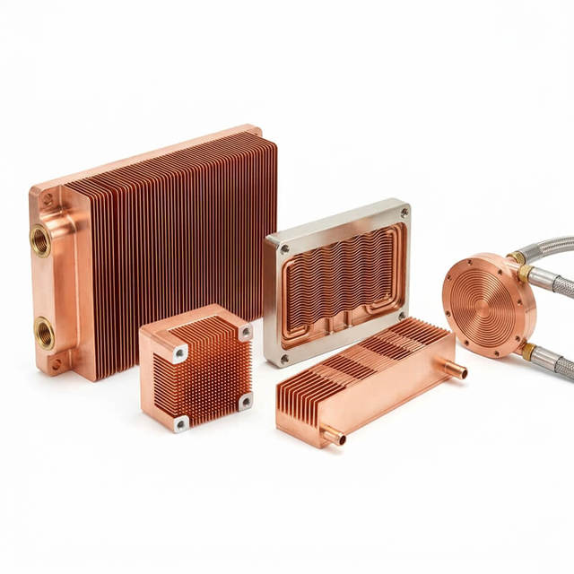 CNC Milling Custom Fin-Type Liquid Cooling Copper Heat Sink Structure Designed for Gpu Ai Accelerator Liquid Cooling Assemblies
