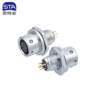 Conector de cable impermeable STA SF6 IP67, enchufe y enchufe de aviación de Metal de inserción rápida de 2-5 Pines, enchufe de tuerca autoblocante Push-Pull - Product Image 2