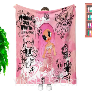 Venta al por mayor 3D patrón de dibujos animados <span class=keywords><strong>Karol</strong></span> <span class=keywords><strong>G</strong></span> Manana Sera Bonito viaje cama manta juego de cama - Product Image 4