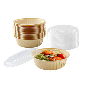 Bol à déjeuner biodégradable écologique jetable couvercles en plastique vaisselle micro-ondable pour fête de restaurant pour servir de la nourriture - Product Image 5