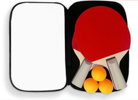 Raquettes de ping-pong avec balles - Ensemble de raquettes de tennis de table avec caoutchouc inversé adhérent pour un meilleur contrôle, pour les jeux en intérieur et en extérieur