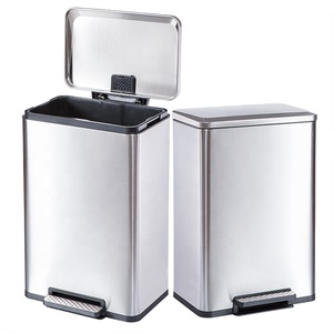 rubbish bin stainless steel luxury kitchen waste bin stainless steel 50L 13 gallon