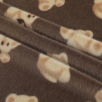 Hochwertige 380Gsm Polyester bedruckte Plüsch Nerz Kunst pelz Stoff für Kleidungs stücke