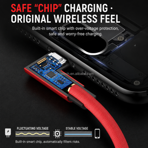 สายชาร์จ USB Type C แบบงอ 90 องศา หมุนได้ 180 องศา สายถัก ยาว 1 เมตร รองรับการชาร์จเร็ว 2A สำหรับถ่ายโอนข้อมูล - Product Image 4