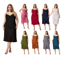 Robe de nuit ample sans manches en soie glacée pour femmes grandes tailles, collection printemps/été, vente en gros ODM jusqu'à 200 lbs