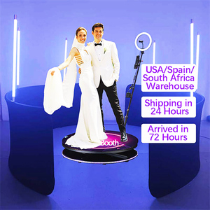 รีโมทคอนโทรลบูธภาพถ่าย360 3D หมุนอัตโนมัติพร้อมไฟเติม LED - Product Image 6