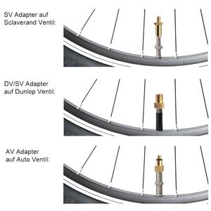 Adaptateurs de <span class=keywords><strong>valve</strong></span> de vélo en cuivre et plastique (SV/AV/DV) pour pompes à vélo, 15 pièces - Product Image 4