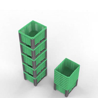 Grand bac à palette ventilé, empilable et emboîtable pour la logistique