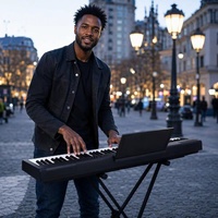 Piano numérique professionnel Beisite sur mesure à 88 touches pour adultes avec cabinet en bois et clavier à marteaux lestés en plastique
