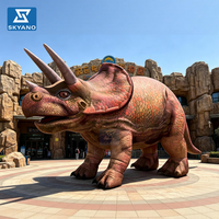 Model Dinosaurus Tiup Raksasa, Tyrannosaurus Rex Tiup, Cocok untuk Dekorasi Iklan Bertema Jurassic