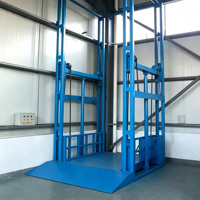Plateforme élévatrice verticale hydraulique compacte pour charges, monte-charge électrique pour installation en atelier étroit